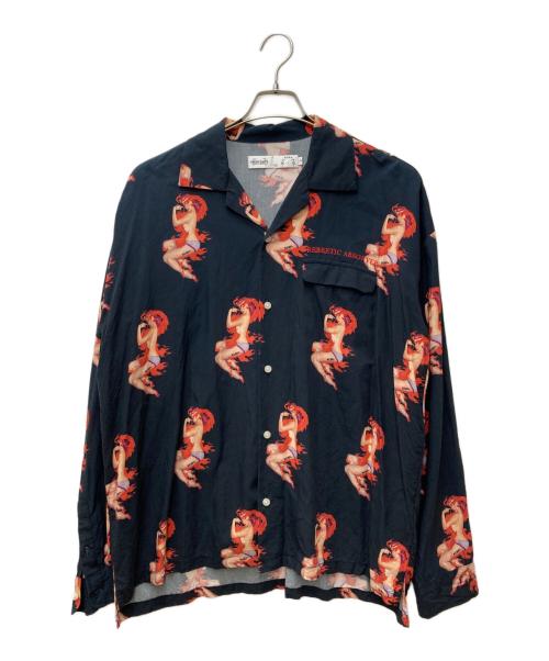 HIGH-GATE（ハイゲート）HIGH-GATE (ハイゲート) 総柄シャツ　20HG-SS06 ブラック サイズ:2の古着・服飾アイテム