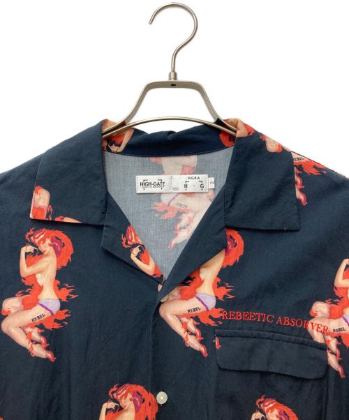 HIGH-GATE（ハイゲート）HIGH-GATE (ハイゲート) 総柄シャツ　20HG-SS06 ブラック サイズ:2の古着・服飾アイテム