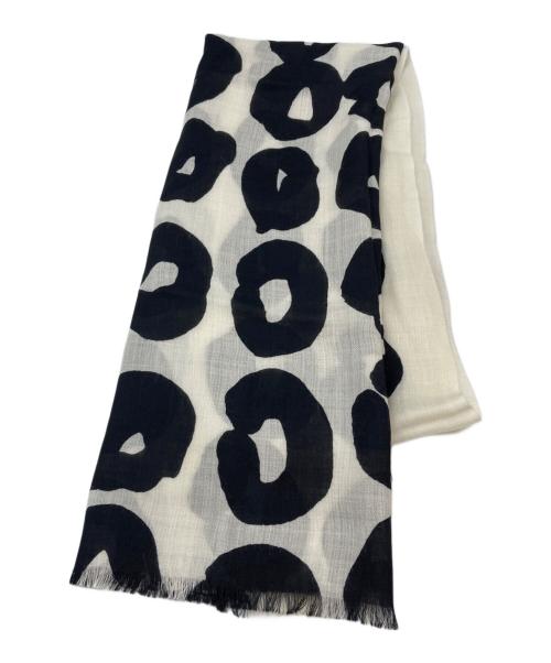marimekko（マリメッコ）marimekko (マリメッコ) ウニッコ柄ストール ブラック×ホワイトの古着・服飾アイテム