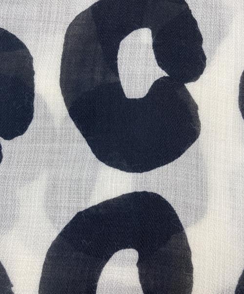 marimekko（マリメッコ）marimekko (マリメッコ) ウニッコ柄ストール ブラック×ホワイトの古着・服飾アイテム