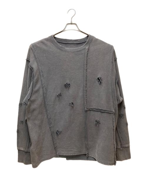 HARE（ハレ）HARE (ハレ) ピグメントダメージスウェット グレー サイズ:Fの古着・服飾アイテム
