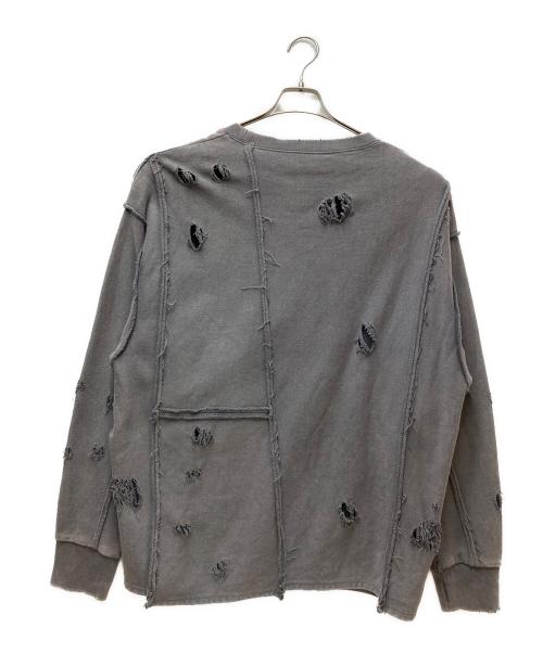 HARE（ハレ）HARE (ハレ) ピグメントダメージスウェット グレー サイズ:Fの古着・服飾アイテム