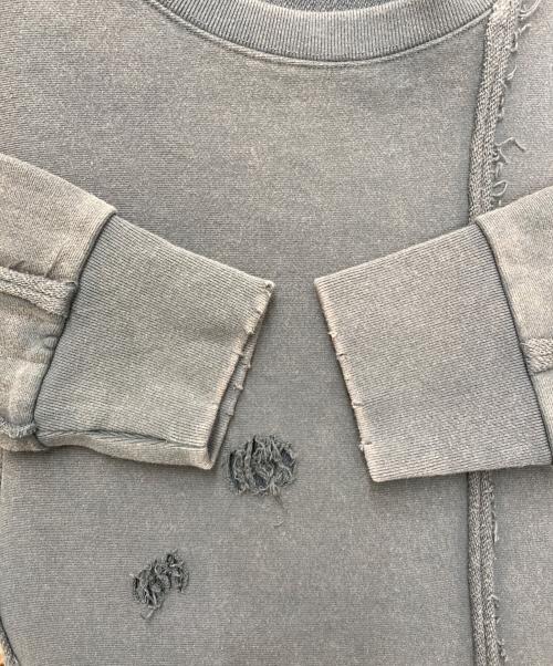 HARE（ハレ）HARE (ハレ) ピグメントダメージスウェット グレー サイズ:Fの古着・服飾アイテム