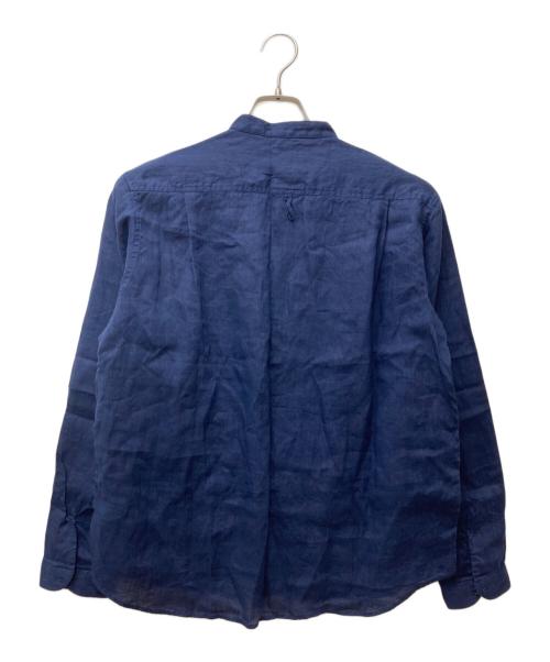DANTON（ダントン）DANTON (ダントン) リネンバンドカラーシャツ　JD-3607 KLS ブルー サイズ:38の古着・服飾アイテム