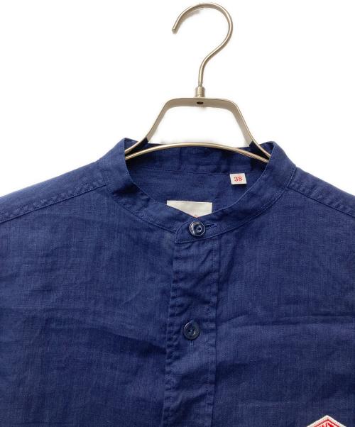 DANTON（ダントン）DANTON (ダントン) リネンバンドカラーシャツ　JD-3607 KLS ブルー サイズ:38の古着・服飾アイテム