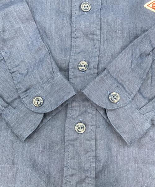 DANTON（ダントン）DANTON (ダントン) リネンバンドカラーシャツ　JD-3607 KLS ブルー サイズ:38の古着・服飾アイテム