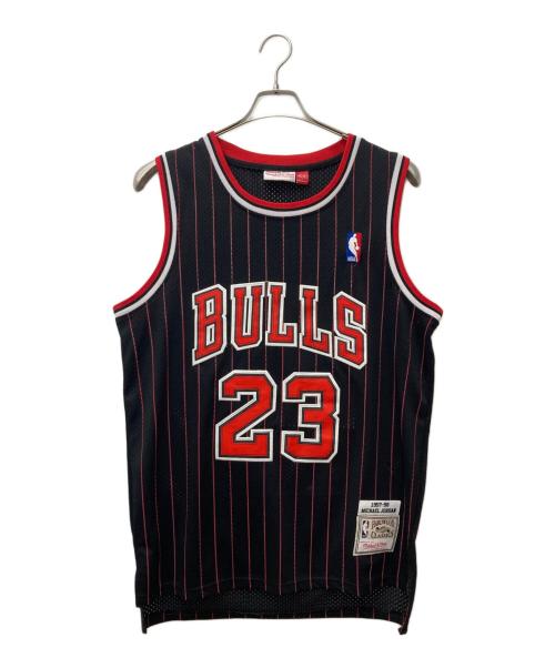 MITCHELL & NESS（ミッチェルアンドネス）MITCHELL & NESS (ミッチェルアンドネス) メッシュゲームシャツ ブラック サイズ:40(М)の古着・服飾アイテム