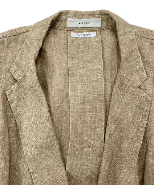 ARGUE（アーギュ）ARGUE (アーギュ) リネンテーラードジャケット AR23SS-AP10 ベージュ サイズ:FREEの古着・服飾アイテム