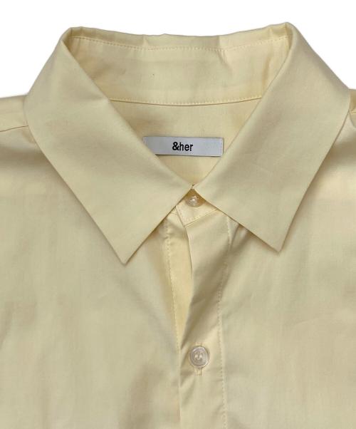 &her（アンドハー）&her (アンドハー) Basic Shirts イエロー サイズ:サイズ表記無しの古着・服飾アイテム