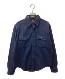 DENIME（ドゥニーム）の古着「ウールシャツ」｜ネイビー