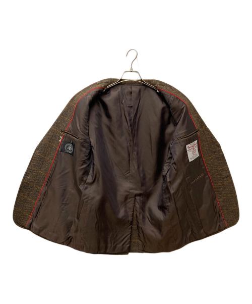 J.PRESS（ジェイプレス）J.PRESS (ジェイプレス) Harris Tweed (ハリスツイード) ウィンドウペン柄ツイードテーラードジャケット ブラウン サイズ:A5の古着・服飾アイテム