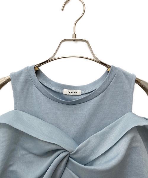 FRAY ID（フレイ アイディー）FRAY ID (フレイ アイディー) カットコンビペプラムトップス FWCT252229 スカイブルー サイズ:F 未使用品の古着・服飾アイテム