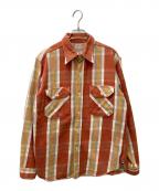 WAREHOUSEウエアハウス）の古着「ネルシャツ」｜オレンジ
