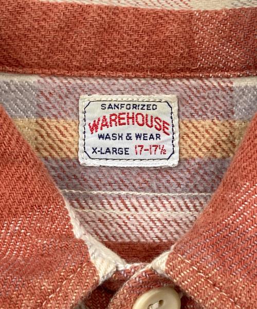 WAREHOUSE（ウエアハウス）WAREHOUSE (ウエアハウス) ネルシャツ オレンジ サイズ:XLの古着・服飾アイテム