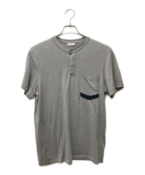 JIL SANDER（ジルサンダー）JIL SANDER (ジルサンダー) ヘンリーネックカットソー グレー サイズ:Lの古着・服飾アイテム