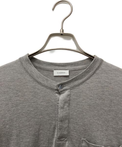 JIL SANDER（ジルサンダー）JIL SANDER (ジルサンダー) ヘンリーネックカットソー グレー サイズ:Lの古着・服飾アイテム