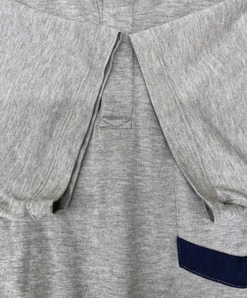 JIL SANDER（ジルサンダー）JIL SANDER (ジルサンダー) ヘンリーネックカットソー グレー サイズ:Lの古着・服飾アイテム