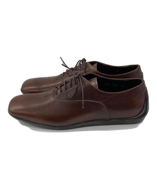PRADA（プラダ）PRADA (プラダ) スクエアトゥードライビングシューズ 2EG 025 ブラウン サイズ:7の古着・服飾アイテム