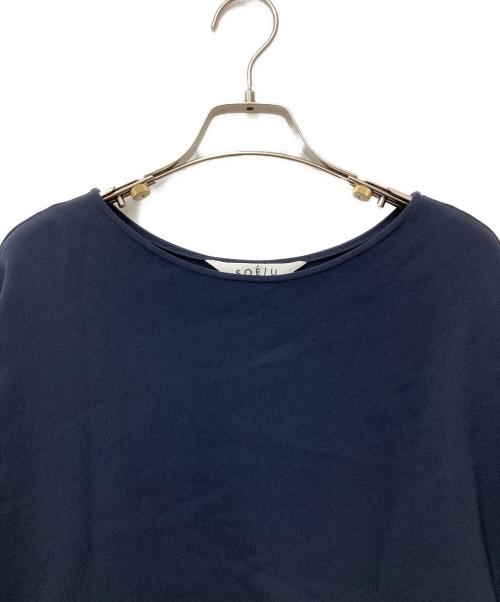 SOEJU（ソージュ）SOEJU (ソージュ) コクーンブラウス8分袖　S-00-SB-012 ネイビー サイズ:Mの古着・服飾アイテム