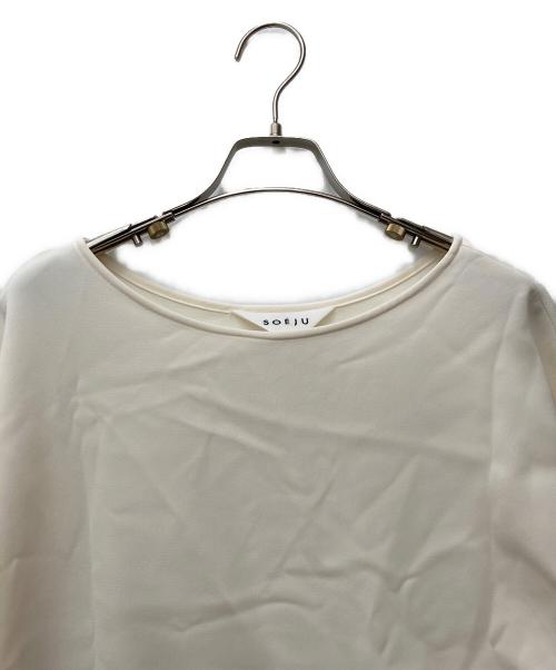 SOEJU（ソージュ）SOEJU (ソージュ) コクーンブラウス8分袖　S-00-SB-012 アイボリー サイズ:Mの古着・服飾アイテム