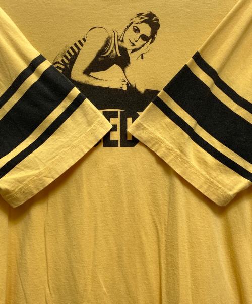Andy Warhol by HYSTERIC GLAMOUR（アンディーウォーホルバイヒステリックグラマー）Andy Warhol by HYSTERIC GLAMOUR (アンディーウォーホルバイヒステリックグラマー) ガールプリントTシャツ イエロー サイズ:Lの古着・服飾アイテム