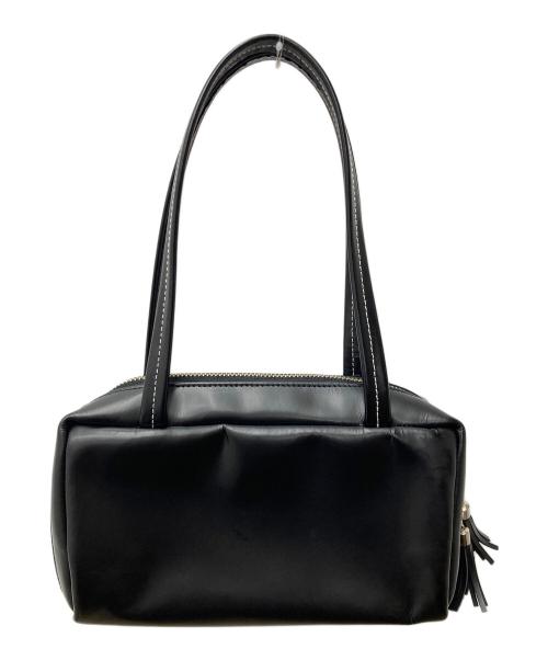 ourhome（アワホーム）ourhome (アワホーム) 艶やかレザーのキューブバッグ ブラックの古着・服飾アイテム