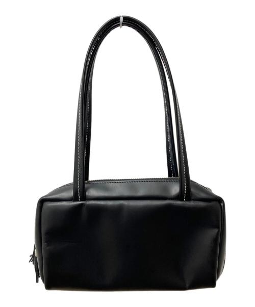 ourhome（アワホーム）ourhome (アワホーム) 艶やかレザーのキューブバッグ ブラックの古着・服飾アイテム