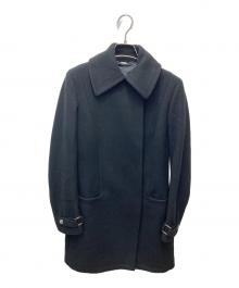 VERSUS VERSACE（ヴェルサス ヴェルサーチェ）の古着「ステンカラーコート」｜ブラック