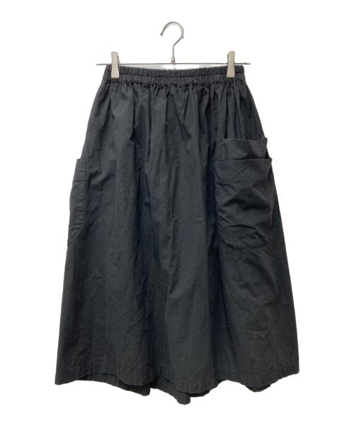 homspun（ホームスパン）homspun (ホームスパン) ダブルポケットギャザースカート ブラック サイズ:Sの古着・服飾アイテム