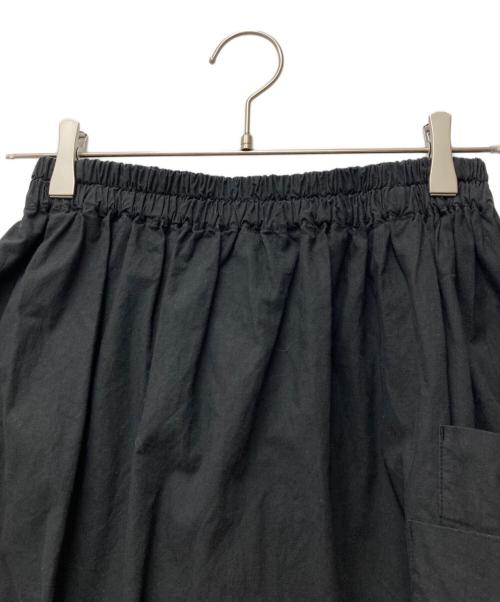 homspun（ホームスパン）homspun (ホームスパン) ダブルポケットギャザースカート ブラック サイズ:Sの古着・服飾アイテム