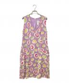 CHANELシャネル）の古着「総柄ノースリーブワンピース PO8990V05742」｜パープル