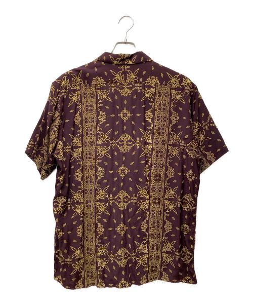 SCHOTT BROS.（ショット）SCHOTT BROS. (ショットブロス) 総柄開襟シャツ　3175012 バーガンディー サイズ:Lの古着・服飾アイテム