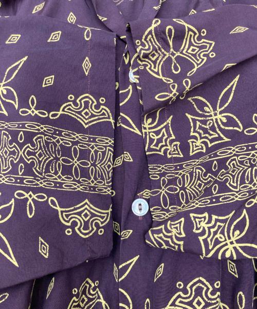 SCHOTT BROS.（ショット）SCHOTT BROS. (ショットブロス) 総柄開襟シャツ　3175012 バーガンディー サイズ:Lの古着・服飾アイテム