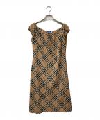 BURBERRY BLUE LABELバーバリーロンドンブルーレーベル）の古着「ノースリーブワンピース FM503-310」｜ブラウン