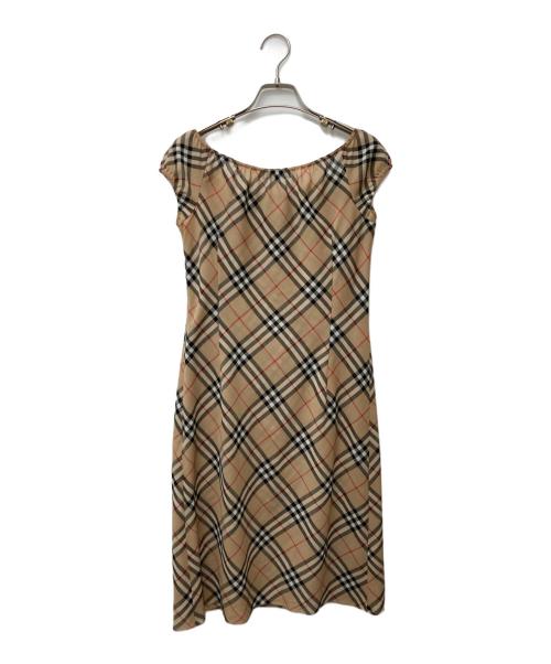 BURBERRY BLUE LABEL（バーバリーロンドンブルーレーベル）BURBERRY BLUE LABEL (バーバリーロンドンブルーレーベル) ノースリーブワンピース FM503-310 ブラウン サイズ:38の古着・服飾アイテム