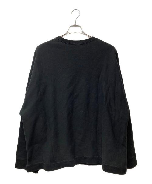 ATON（エイトン）ATON (エイトン) GARMENT DYE URAKE OVERSIZED SWEAT　KKAGBM0101 ブラック サイズ:4の古着・服飾アイテム