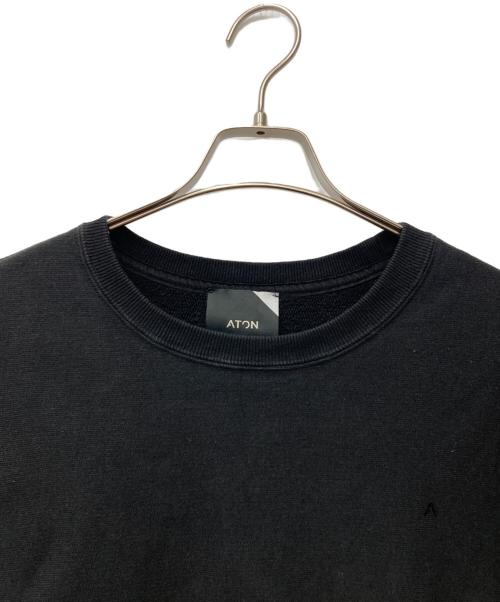 ATON（エイトン）ATON (エイトン) GARMENT DYE URAKE OVERSIZED SWEAT　KKAGBM0101 ブラック サイズ:4の古着・服飾アイテム