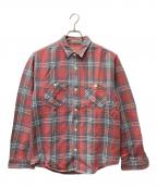 SUGAR CANEシュガーケーン）の古着「チェックネルシャツ」｜ピンク