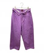 R&Eアールアンドイ）の古着「IPPAITABEYOUカラーパンツ 22AW-JK004」｜パープル