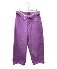R&E（アールアンドイ）の古着「IPPAITABEYOUカラーパンツ 22AW-JK004」｜パープル