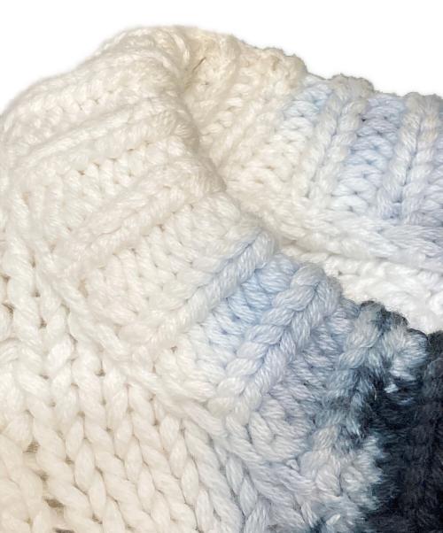 stussy（ステューシー）stussy (ステューシー) Tie Dye Fisherman Sweater　117188 ブラック×ホワイト サイズ:Mの古着・服飾アイテム