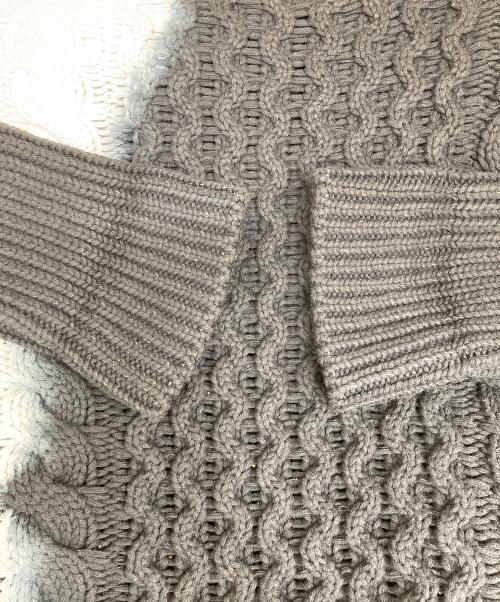 stussy（ステューシー）stussy (ステューシー) Tie Dye Fisherman Sweater　117188 ブラック×ホワイト サイズ:Mの古着・服飾アイテム