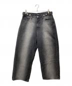 X-LARGEエクストララージ）の古着「FADED BAGGY DENIM PANTS　101244031009」｜ブラック