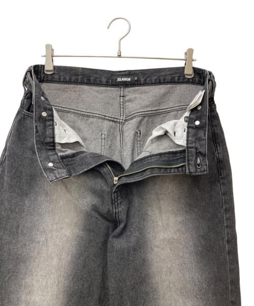 X-LARGE（エクストララージ）X-LARGE (エクストララージ) FADED BAGGY DENIM PANTS　101244031009 ブラック サイズ: 81cm (W32)の古着・服飾アイテム