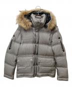 BURBERRY BLACK LABELバーバリーブラックレーベル）の古着「2WAYファー付ダウンジャケット BMP26-325-06」｜グレー