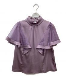 FRAY ID（フレイ アイディー）の古着「ウイングスリーブブラウス FWFB232042」｜パープル
