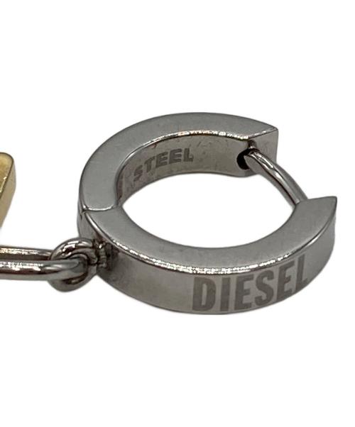 DIESEL（ディーゼル）DIESEL (ディーゼル) フープピアス DX1419 シルバー×ゴールドの古着・服飾アイテム