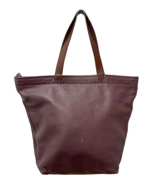 HENRY BEGUELIN（エンリーベグリン）HENRY BEGUELIN (エンリーベグリン) レザートートバッグ パープルの古着・服飾アイテム