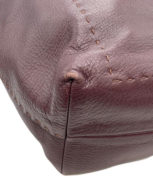 HENRY BEGUELIN（エンリーベグリン）HENRY BEGUELIN (エンリーベグリン) レザートートバッグ パープルの古着・服飾アイテム