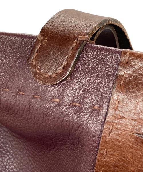 HENRY BEGUELIN（エンリーベグリン）HENRY BEGUELIN (エンリーベグリン) レザートートバッグ パープルの古着・服飾アイテム